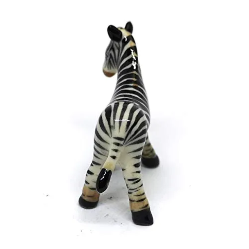 Zebra Figurine Ceramic Gift Collectibles Hand Painted Terrarium Garden Decor